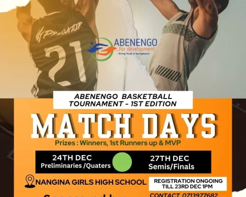 Poster for the first ABENENGO Basketball Tournament match days
