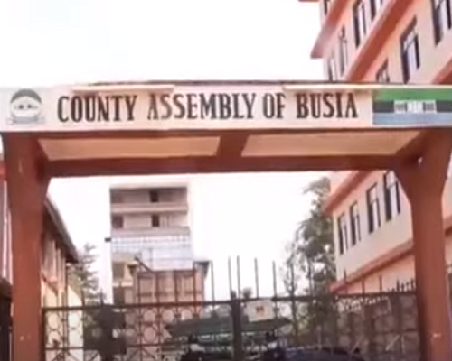 The entrance to the County Assembly of Busia